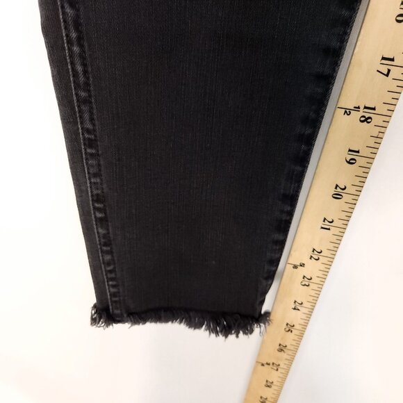 Madewell 10" High-Rise Skinny Jeans Size 29P Raw Hem Fray Button Fly - Picture 9 of 12